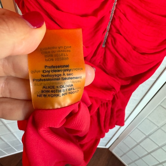 ALICE + OLIVIA Red mini dress - Picture 2 of 3